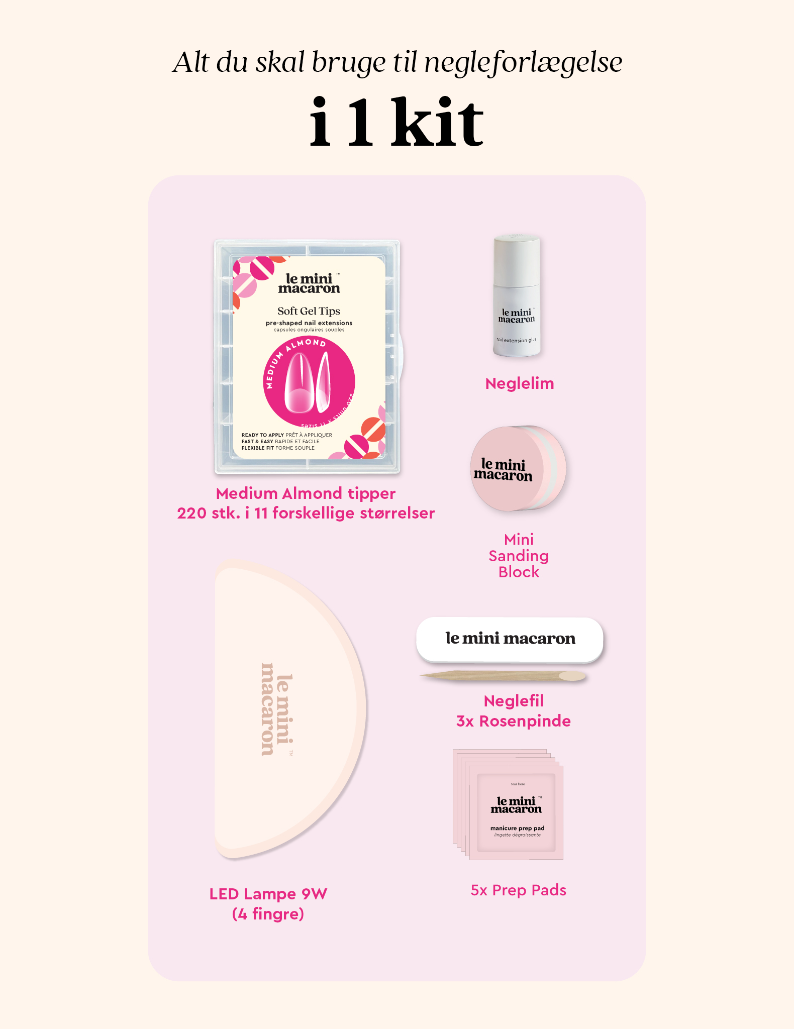 Starter Kit,Soft Gel Tips (Medium Almond) (15145944842589)