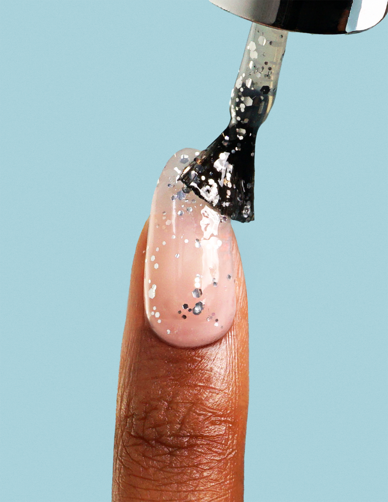 Gel Top Coat, Silver Glitter (Special Effect) (15362685469021)