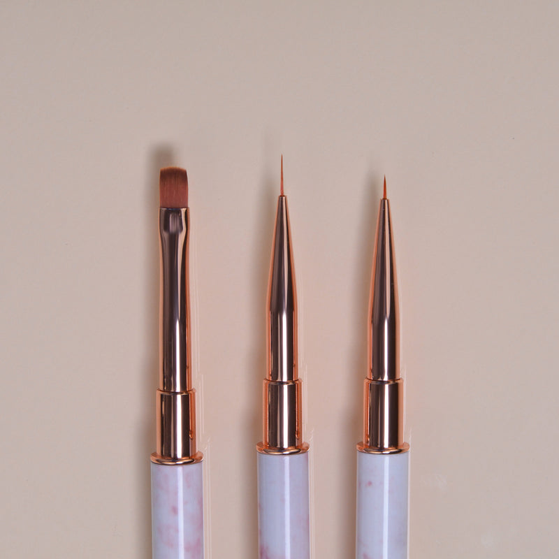 "Les Brushes", Nail Art Brush Trio (7798380888306)